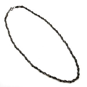 VTG SU 925 Sterling Silver Chain Ornate Double Twisted Rope Made in Italy 18"